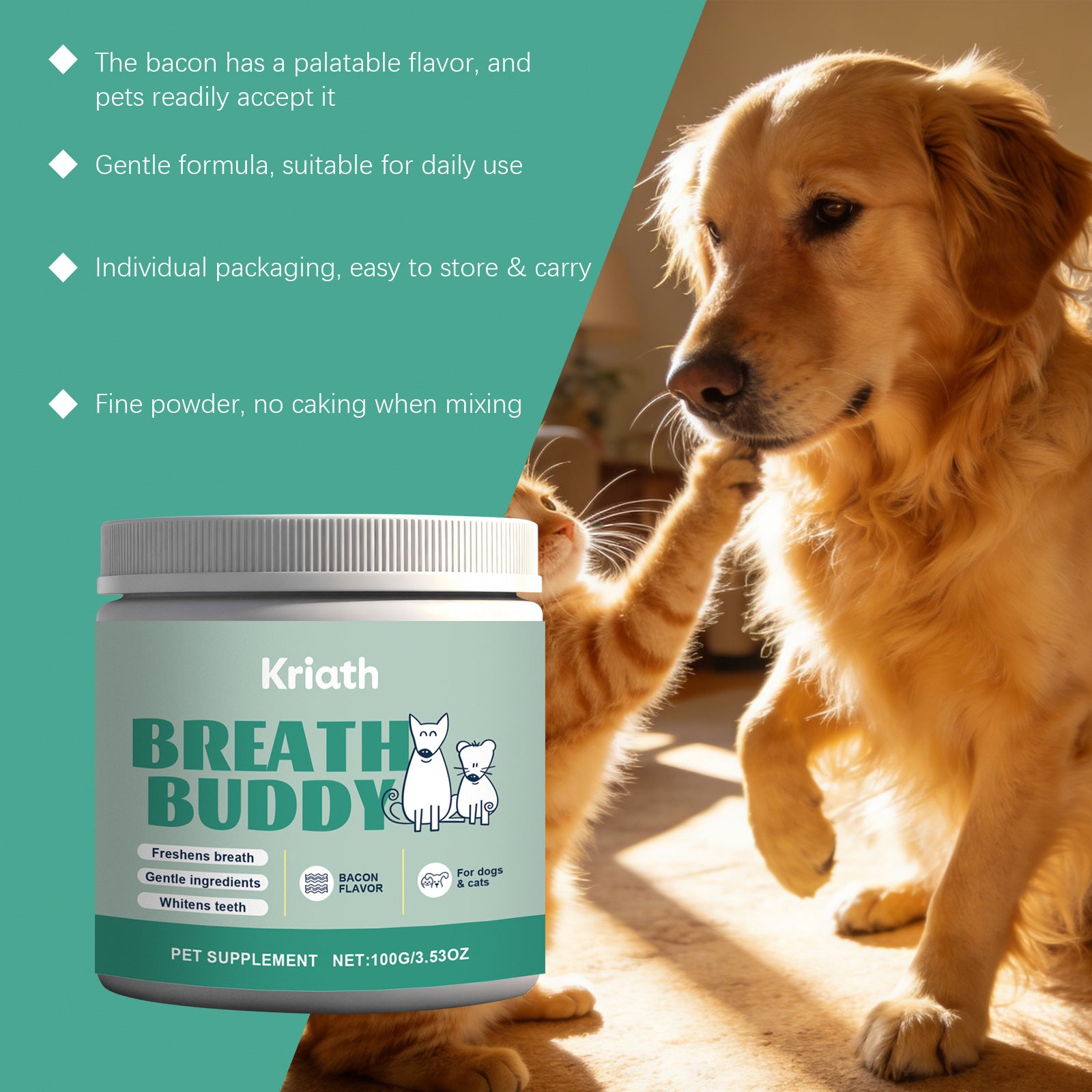 PawBuddy™ Advanced Pet Teeth Cleaning & Immune Support Powder