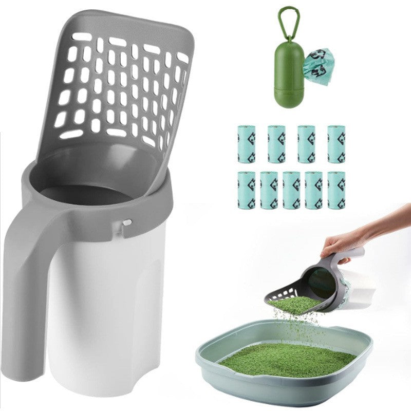Detachable Cat Litter Scoop with Trash Bags
