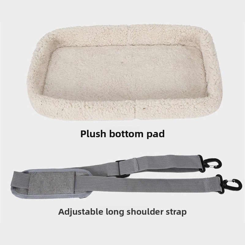 PawBuddy™ Portable Foldable Pet Carrier Bag with Fur Pad