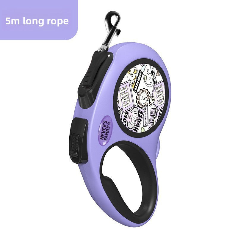 Retractable Dual Dog Leash with Waste Bag Dispenser