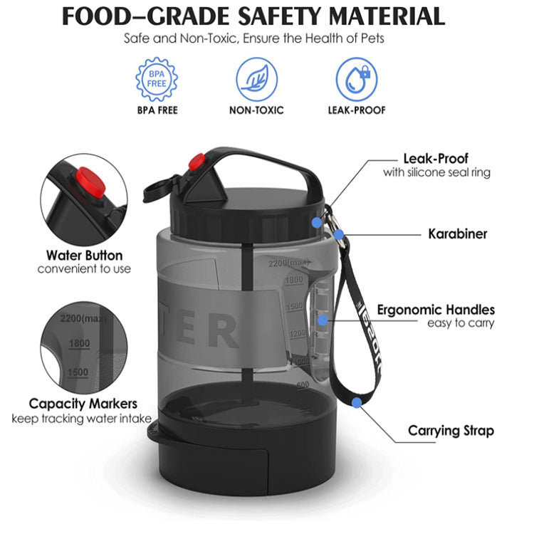 2.2L Dog Kettle Large Capacity Drinking Water Bottle