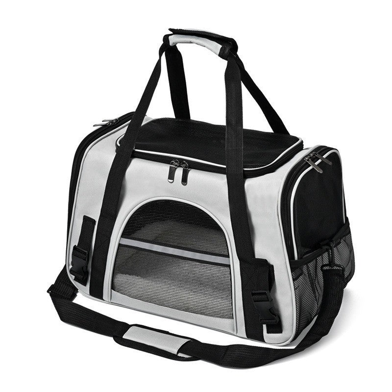 PawBuddy™ Portable Foldable Pet Carrier Bag with Fur Pad