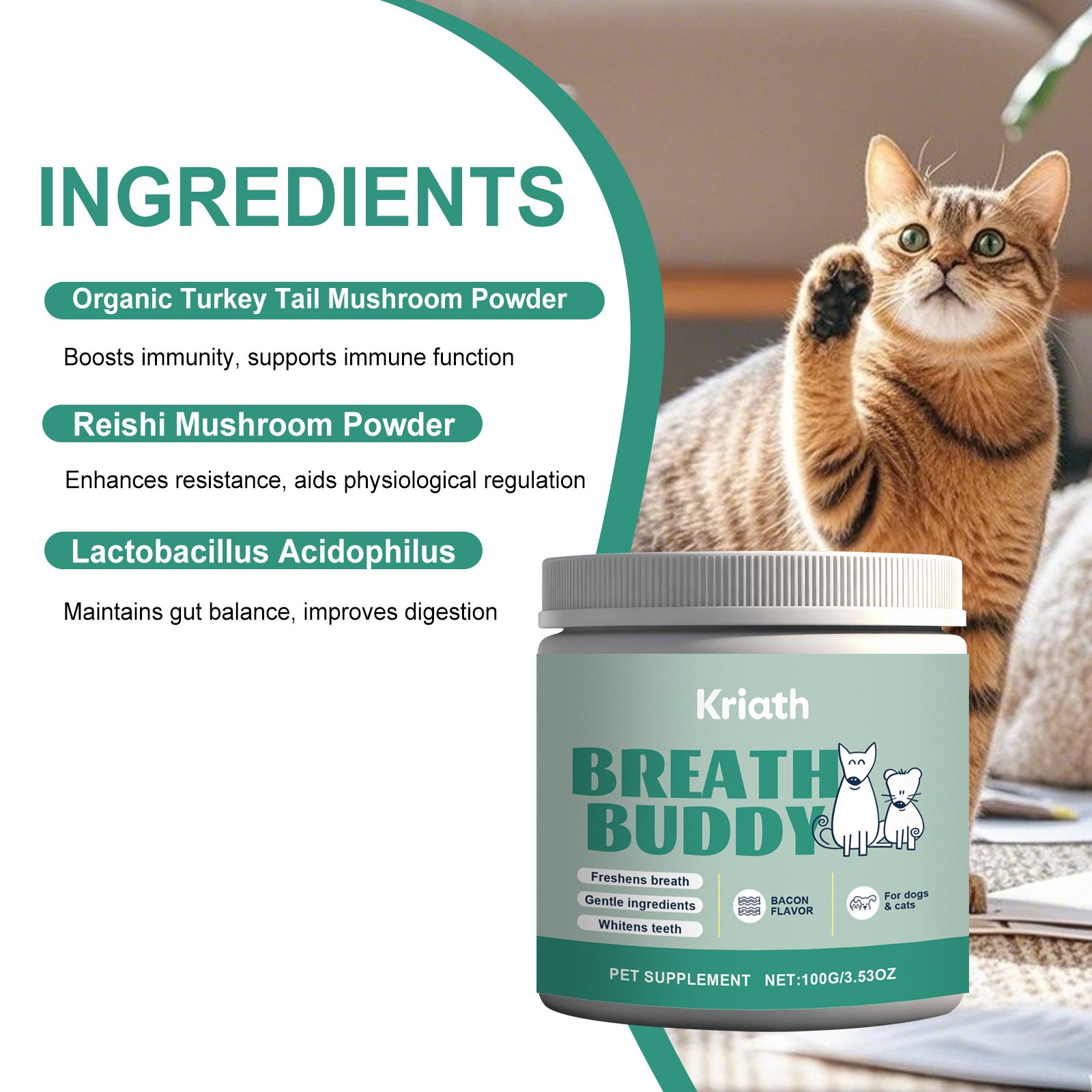 PawBuddy™ Advanced Pet Teeth Cleaning & Immune Support Powder