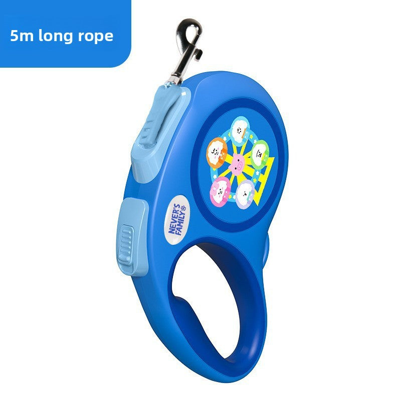 Retractable Dual Dog Leash with Waste Bag Dispenser