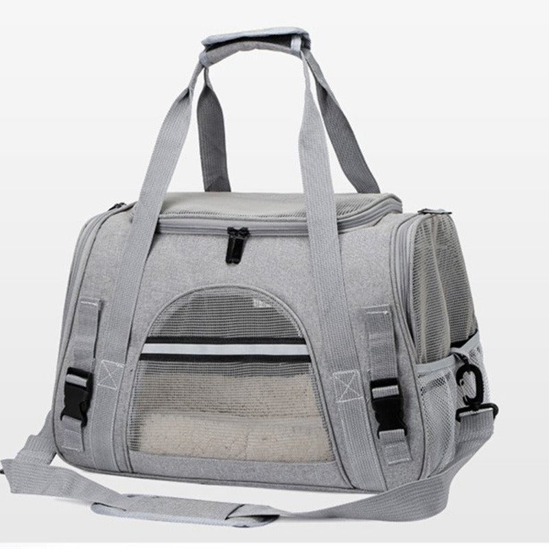 PawBuddy™ Portable Foldable Pet Carrier Bag with Fur Pad