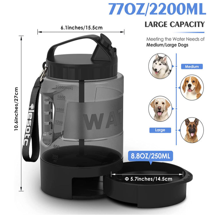 2.2L Dog Kettle Large Capacity Drinking Water Bottle