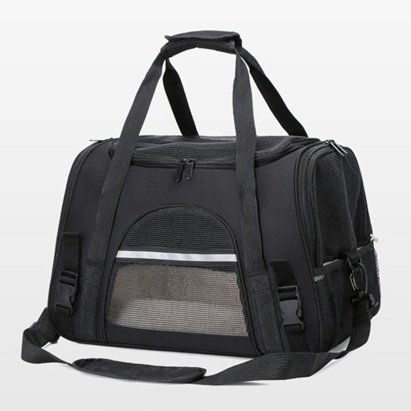 PawBuddy™ Portable Foldable Pet Carrier Bag with Fur Pad